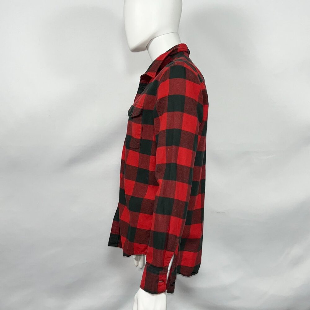 American Eagle Men's Long Sleeve Shirt Size Medium Red Striped - Picture 4 of 9